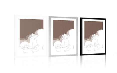 PLAKÁT S PASPARTOU NOC PLNÁ LÁSKY - MOTIVY Z NAŠÍ DÍLNY - PLAKÁTY