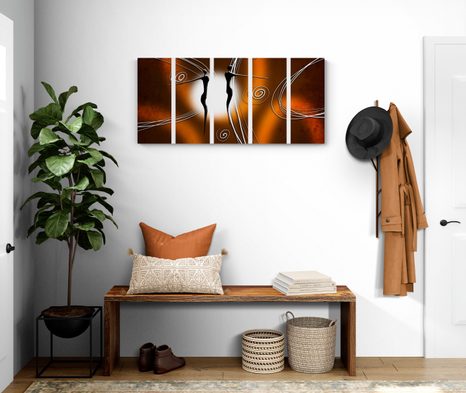 5-DIELNY OBRAZ ETNO LÁSKA - ABSTRAKTNÉ OBRAZY - OBRAZY