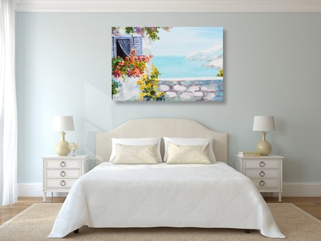 OBRAZ DOMEK U MOŘE - OBRAZY PŘÍRODY A KRAJINY - OBRAZY
