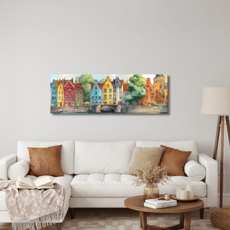 SLIKA POVIJESNE KUĆE UZ MOST - ŠARENE KUĆE - SLIKE