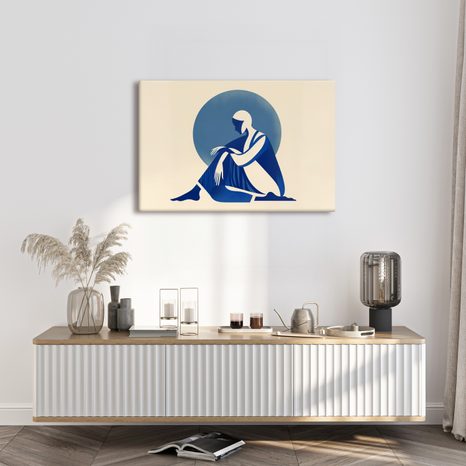 OBRAZ ŽENA V MODRÉM KLIDU - OBRAZY ŽENY - OBRAZY