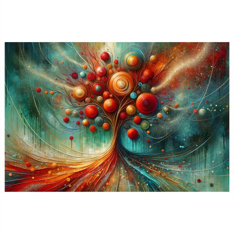 OBRAZ BAREVNÝ STROM ŽIVOTA - OBRAZY STROMY ŽIVOTA - OBRAZY