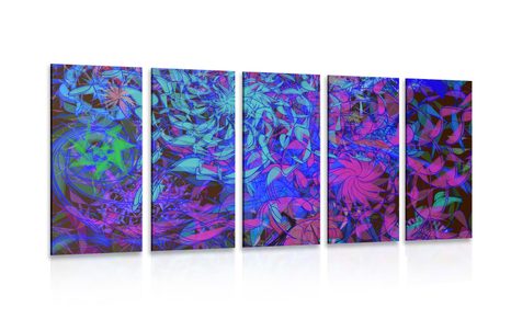 5-PIECE CANVAS PRINT MODERN ABSTRACTION IN AN INTERESTING DESIGN