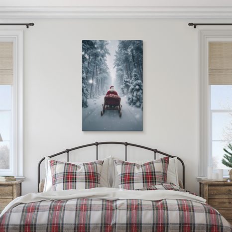 VÁNOČNÍ OBRAZ POHÁDNOVÝ SANTA V LESE - VÁNOČNÍ A ZIMNÍ OBRAZY - PICTURES