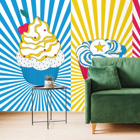 WALLPAPER POP ART CUPCAKES - POP ART WALLPAPERS - WALLPAPERS