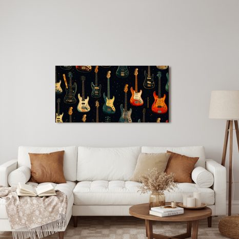 WANDBILD VINTAGE GITARRENMOTIV - MUSIKBILDER - BILDER