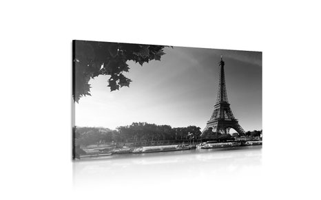 SLIKA JESENSKI PARIZ V ČRNOBELI IZVEDBI - ČRNOBELE SLIKE - SLIKE