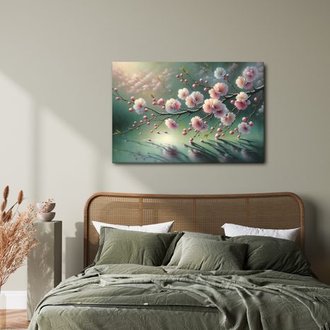 OBRAZ RŮŽOVÉ KVĚTY V ODPOLEDNÍM SVĚTLE - OBRAZY KVĚTŮ - OBRAZY