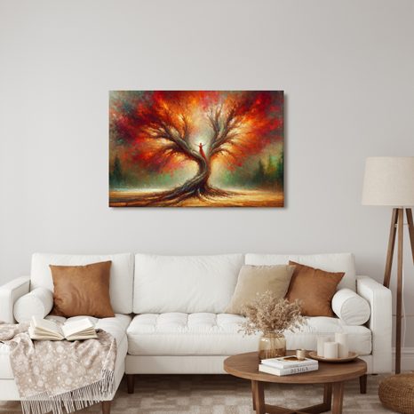 OBRAZ PODZIMNÍ STROM ŽIVOTA V ZÁŘI - OBRAZY STROMY ŽIVOTA - OBRAZY