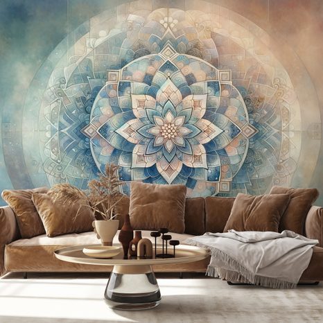 TAPETA MANDALA V PASTELOVÝCH TÓNECH - TAPETY MANDALA - TAPETY