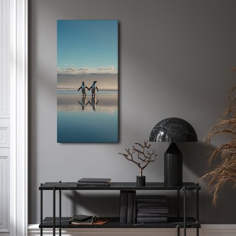 OBRAZ TUČŇÁCI V ZIMNÍ KRAJINĚ - OBRAZY MOŘE A PLÁŽ - OBRAZY