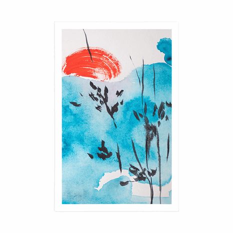 PLAKÁT MALBA JAPONSKÉ OBLOHY - PŘÍRODA - PLAKÁTY