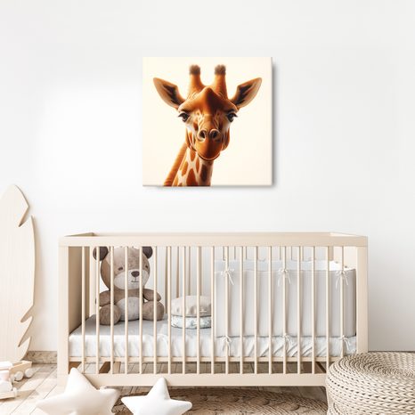 WANDBILD DETAILREICHER BLICK DER GIRAFFE - WANDBILDER ZEBRAS UND GIRAFFEN - BILDER