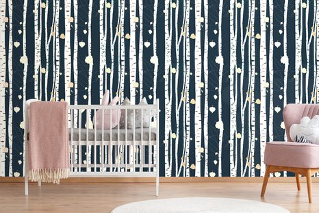 TAPETA TAJEMNÉ BŘEZOVÉ STROMY - TAPETY PŘÍRODA - TAPETY