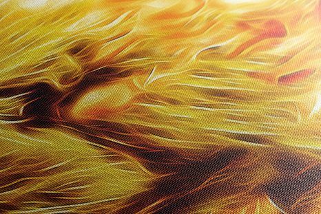 WANDBILD FEUER-LÖWE - BILDER TIERE - BILDER