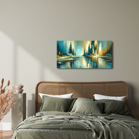 WANDBILD MODERNES PANORAMA MIT SEE - BILDER SEEN - BILDER