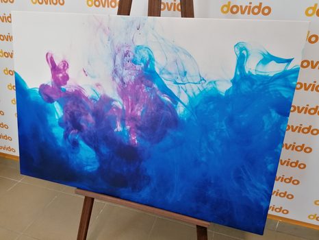 КАРТИНА НА ПЛАТНО – МАСТИЛО В СИНЬО-ЛИЛАВИ НЮАНСИ - АБСТРАКТНИ КАРТИНИ - КАРТИНИ