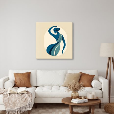 WANDBILD TANZENDE FRAU IN ABSTRAKTION - WANDBILDER FRAUEN - BILDER