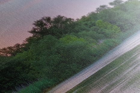 КАРТИНА НА ПЛАТНО – ИЗГРЕВ НА РЕКА - КАРТИНИ НА ПРИРОДАТА И ПЕЙЗАЖИ - КАРТИНИ