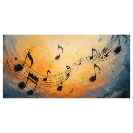 WANDBILD KLÄNGE UND FARBEN DER WELT - MUSIKBILDER - BILDER