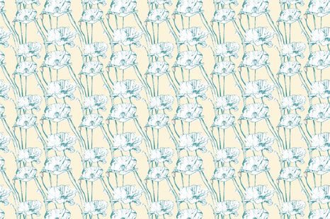 TAPETA KVETOUCÍ MÁKY VE ŽLUTO-ZELENÉM PROVEDENÍ - TAPETY KVĚTINY - TAPETY