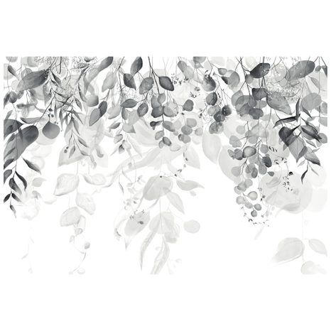 CARTA DA PARATI – TOCCO DI NATURA IN BIANCO E NERO - CARTA DA PARATI BIANCO E NERO - CARTA DA PARATI