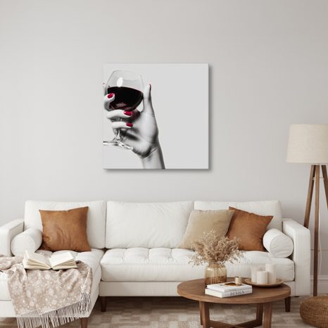 OBRAZ MODERNÍ UMĚNÍ S VÍNEM - OBRAZY JÍDLA A NÁPOJE - OBRAZY