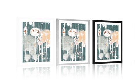 POSTER MIT PASSEPARTOUT EINZIGARTIGES DESIGN DER BÄUME - MOTIVE AUS UNSERER WERKSTATT - POSTER