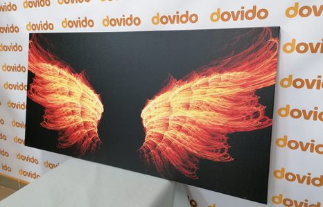 КАРТИНА НА ПЛАТНО – ОГНЕНИ АНГЕЛСКИ КРИЛА - КАРТИНИ НА АНГЕЛИ - КАРТИНИ