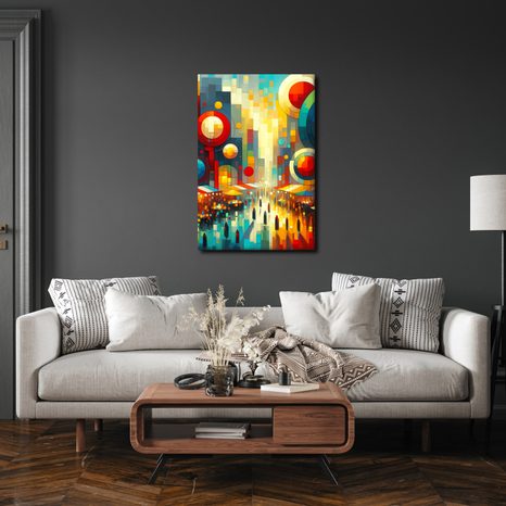 TABLOU GEOMETRIA ORAȘULUI - TABLOURI ABSTRACTE - TABLOURI