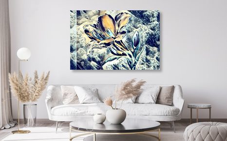 OBRAZ ABSTRAKTNÍ UMĚLECKÝ KVĚT - OBRAZY KVĚTŮ - OBRAZY