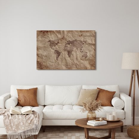WANDBILD ANTIKE WELTKARTE - WELTKARTEN ALS BILDER - BILDER