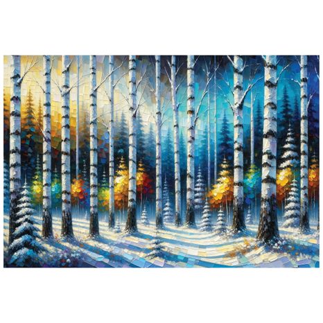 TAPETE BUNTER WINTERWALD - TAPETEN WALD - TAPETEN