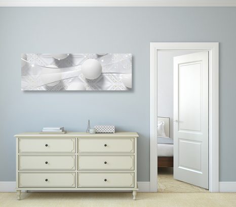 OBRAZ BÍLÝ LUXUS - ABSTRAKTNÍ OBRAZY - OBRAZY