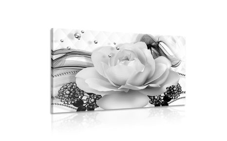 KÉP FÉNYŰZŐ RÓZSA ABSZTRAKCIÓ FEKETE FEHÉRBEN - FEKETE-FEHÉR KÉPEK - KÉPEK