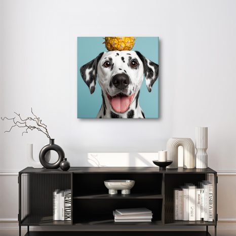 SLIKA VESELI PAS S ANANASOM - SLIKE PASA - SLIKE