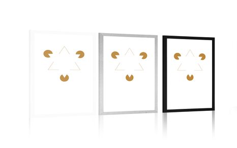 PLAKÁT S PASPARTOU A JEDNODUCHÝM VZOREM - MOTIVY Z NAŠÍ DÍLNY - PLAKÁTY