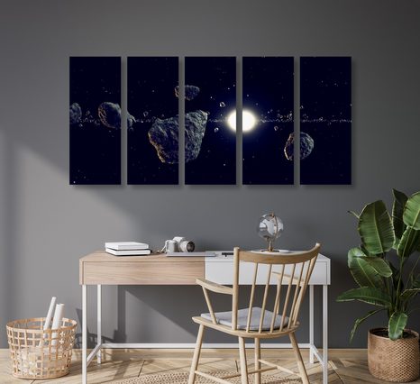 5-RÉSZES KÉP METEORIT - BOLYGÓ- ÉS CSILLAGMINTÁS KÉPEK - KÉPEK