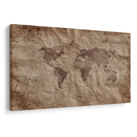 WANDBILD ANTIKE WELTKARTE - WELTKARTEN ALS BILDER - BILDER