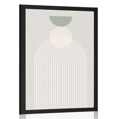 POSTER CURCUBEU ELEGANT CU SEMICERC MID-CENTURY - MOTIVE DIN ATELIERUL NOSTRU - POSTERE