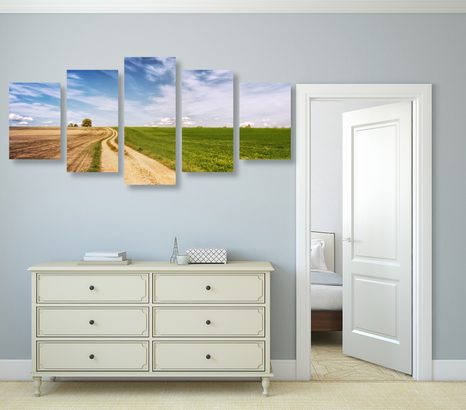 5-DÍLNÝ OBRAZ ČAROKRÁSNÁ KRAJINA - OBRAZY PŘÍRODY A KRAJINY - OBRAZY