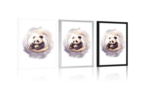 PLAGÁT ZASNENÁ PANDA - ZASNENÉ ZVIERATKÁ - PLAGÁTY