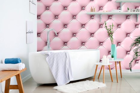 TAPETA ELEGANCE KŮŽE V BONBONOVĚ RŮŽOVÉ - TAPETY S IMITACÍ KŮŽE - TAPETY