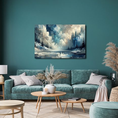 SLIKA LEDENI PLANINSKI PEJZAŽ - APSTRAKTNE SLIKE - SLIKE