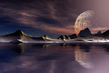 SAMOLEPÍCÍ TAPETA FUTURISTICKÁ PLANETA - SAMOLEPÍCÍ TAPETY - TAPETY