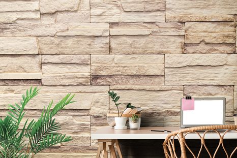 CARTA DA PARATI – PIETRA BEIGE ELEGANTE - CARTA DA PARATI IMITAZIONE DI MATTONI, PIETRA E CEMENTO - CARTA DA PARATI