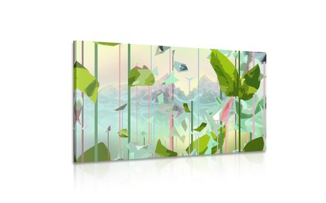 WANDBILD ABSTRAKTES PARADIES - BILDER BÄUME UND LAUB - BILDER