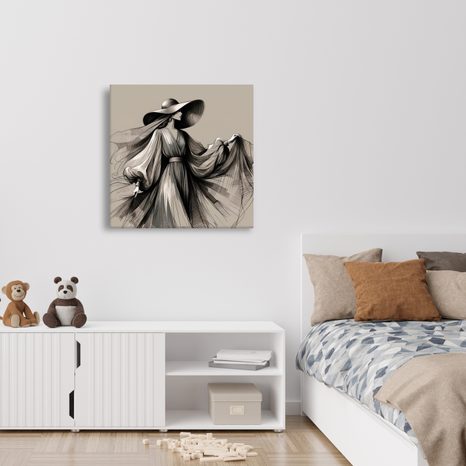 WANDBILD FRAU IM FLIESSENDEN KLEID - WANDBILDER FRAUEN - BILDER