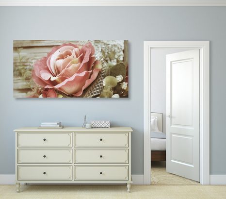 QUADRO SU TELA – ROSE VINTAGE ELEGANTI - QUADRI VINTAGE E RETRÒ - STAMPE E QUADRI