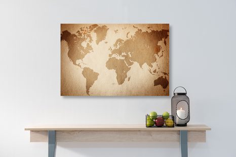 PARAFA KÉP VINTAGE VILÁG TÉRKÉP - PARAFA KÉPEK - KÉPEK